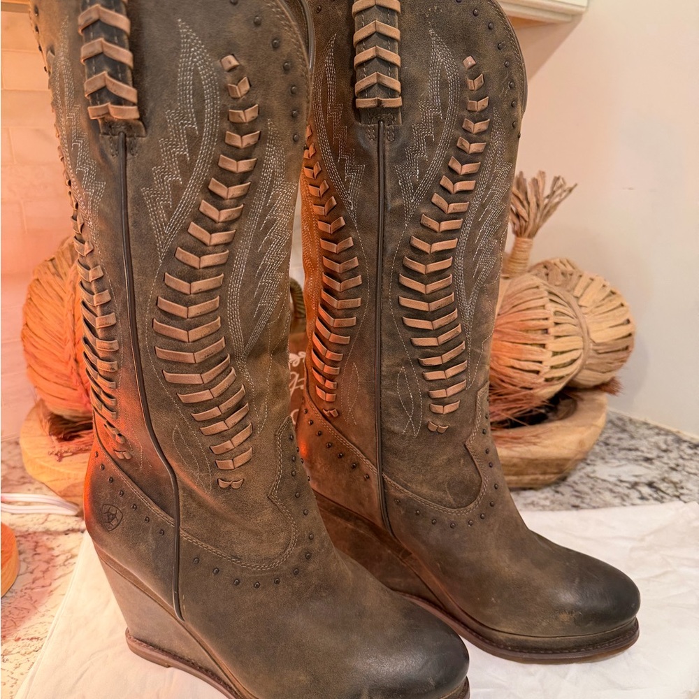 Ariat Brown Wedge  Western Boots